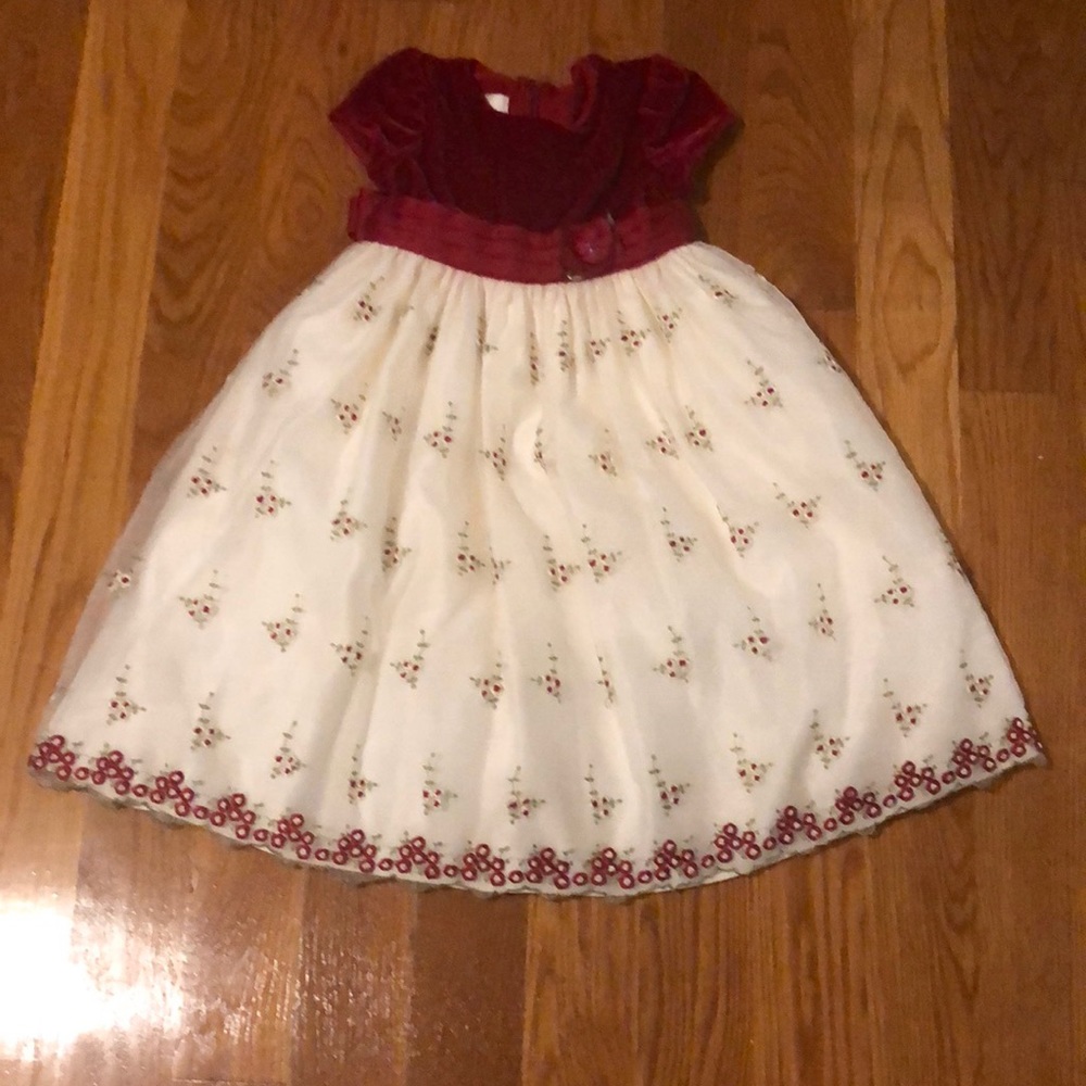 Girls dress with roses